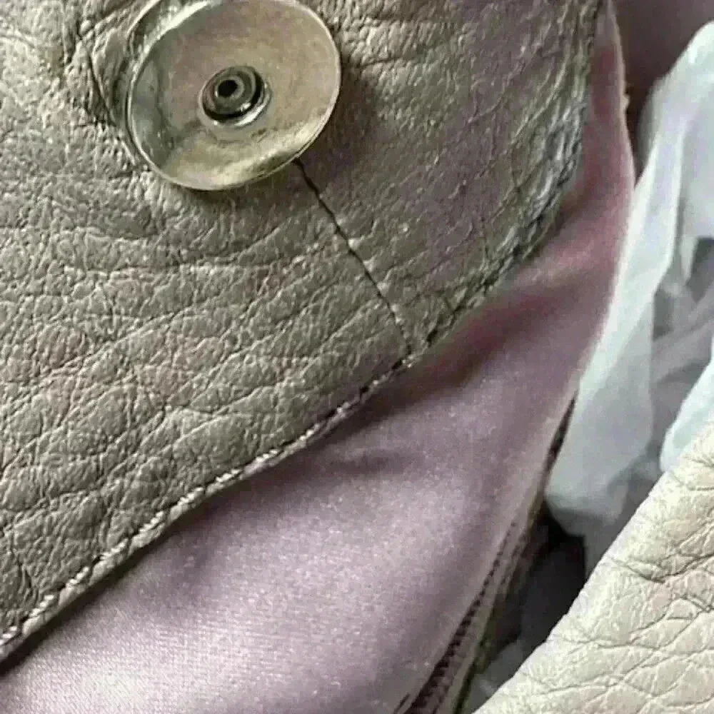 Coach 26224 Madison Phoebe Pebble Grain Leather Triple Compartment Bag Taupe